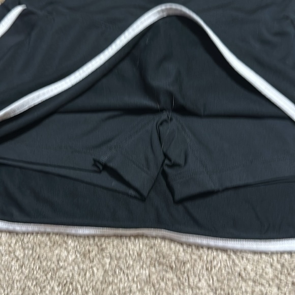 Nike Dri Fit Power Knit Skirt Skort Activewear Golf Tennis Run Black White Large - Picture 3 of 5